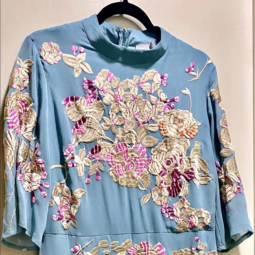 Embroidered Midi Dress